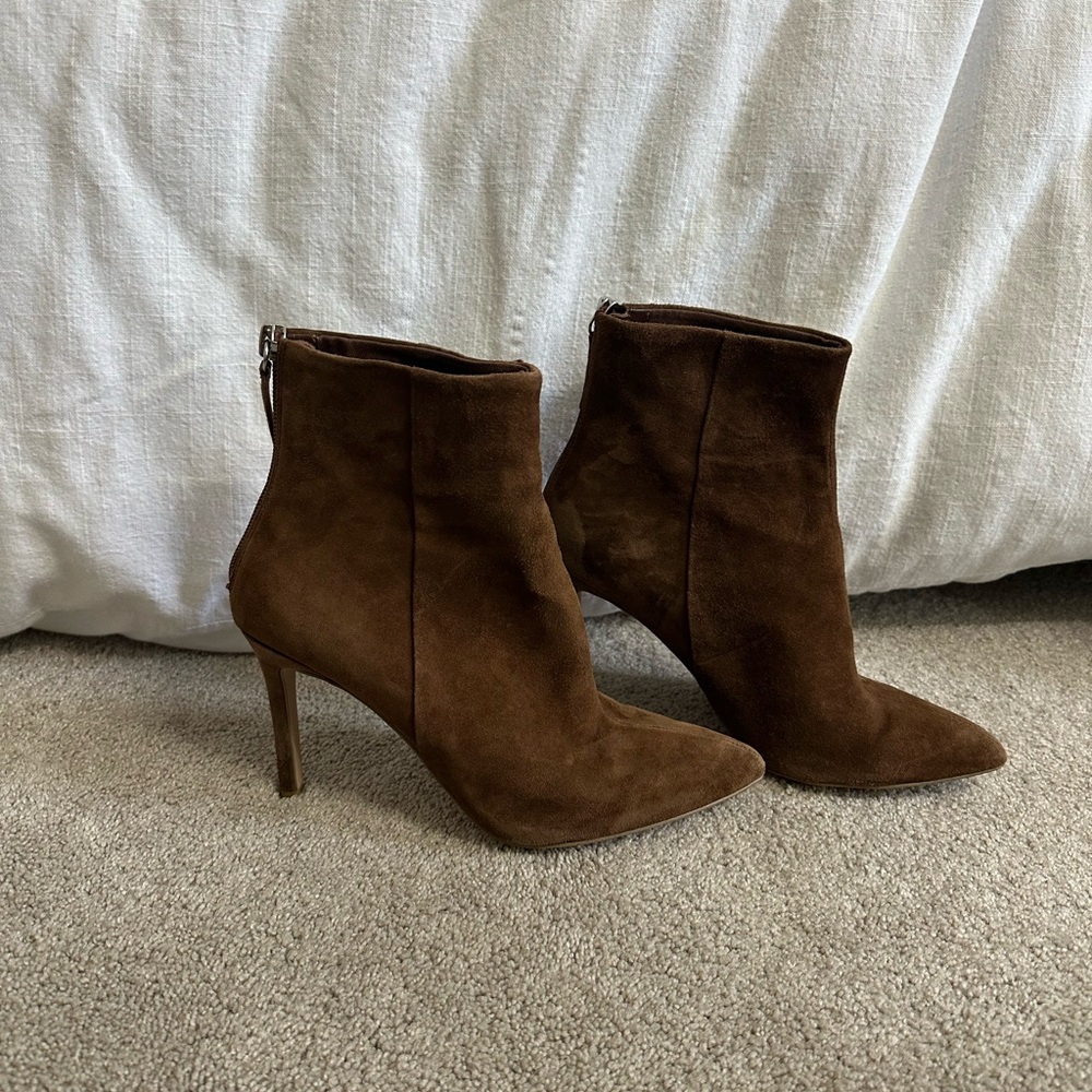 Brown Suede Ankle Boots